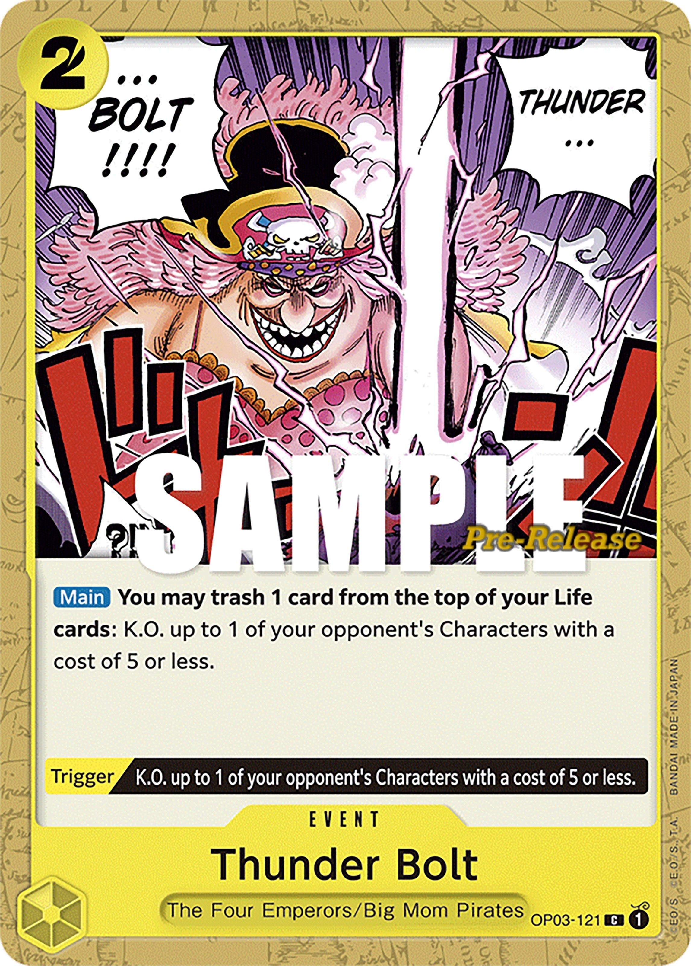 Image for Thunder Bolt (OP03-121) (Pillars of Strength Pre-Release Cards) (OP03 PRE) - One Piece Card Game