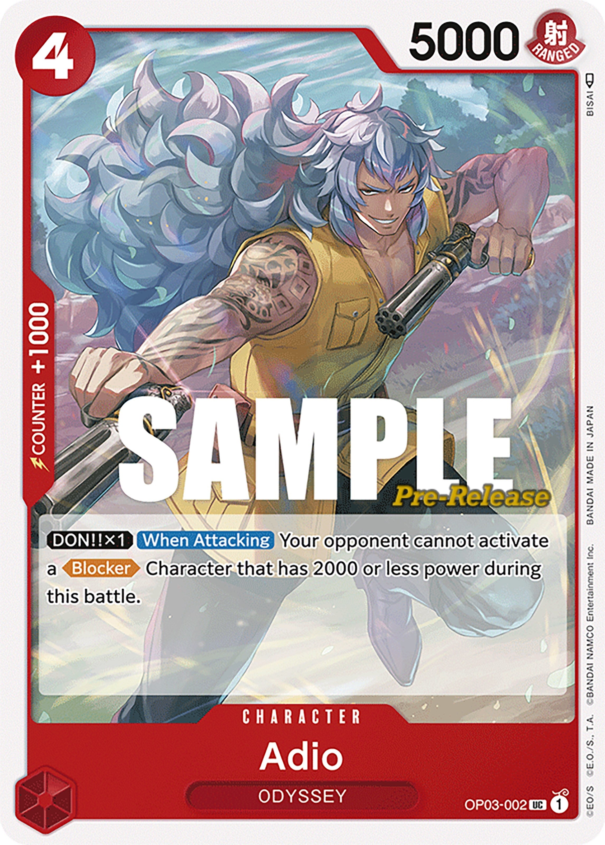 Image for Adio (OP03-002) (Pillars of Strength Pre-Release Cards) (OP03 PRE) - One Piece Card Game