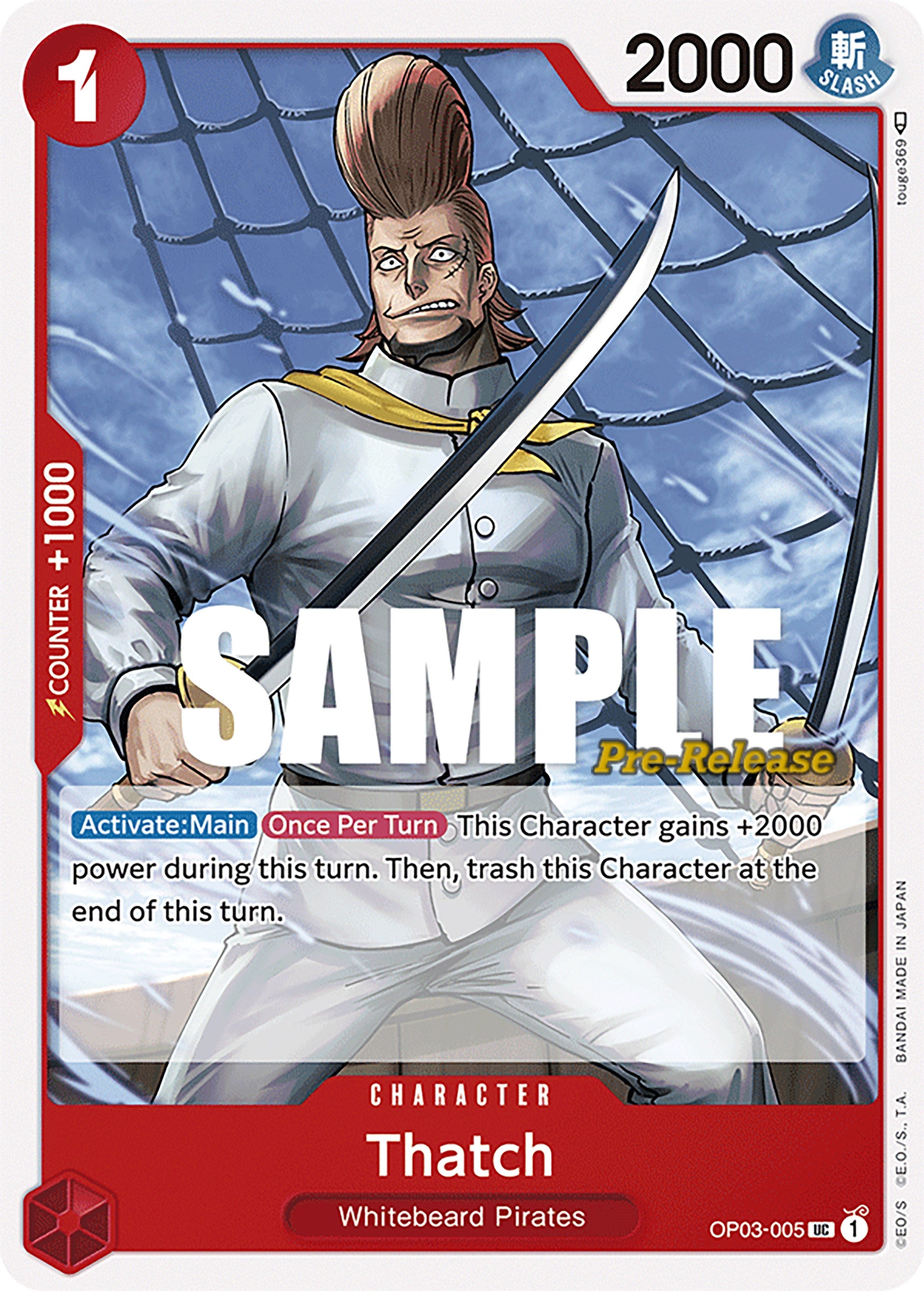 Image for Thatch (OP03-005) (Pillars of Strength Pre-Release Cards) (OP03 PRE) - One Piece Card Game