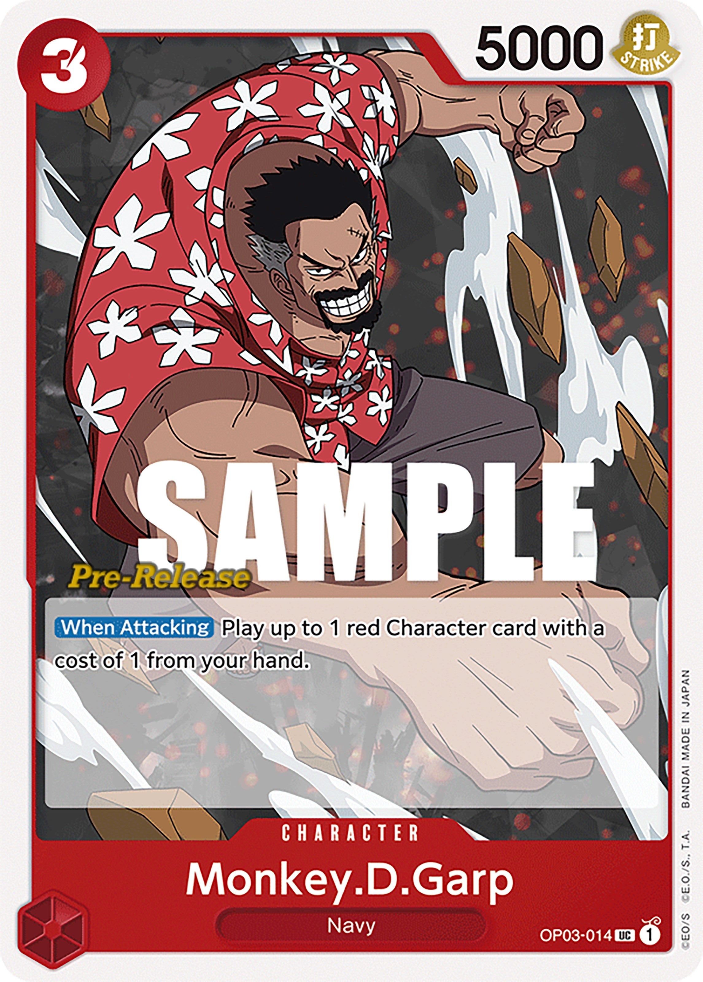 Image for Monkey.D.Garp (OP03-014) (Pillars of Strength Pre-Release Cards) (OP03 PRE) - One Piece Card Game