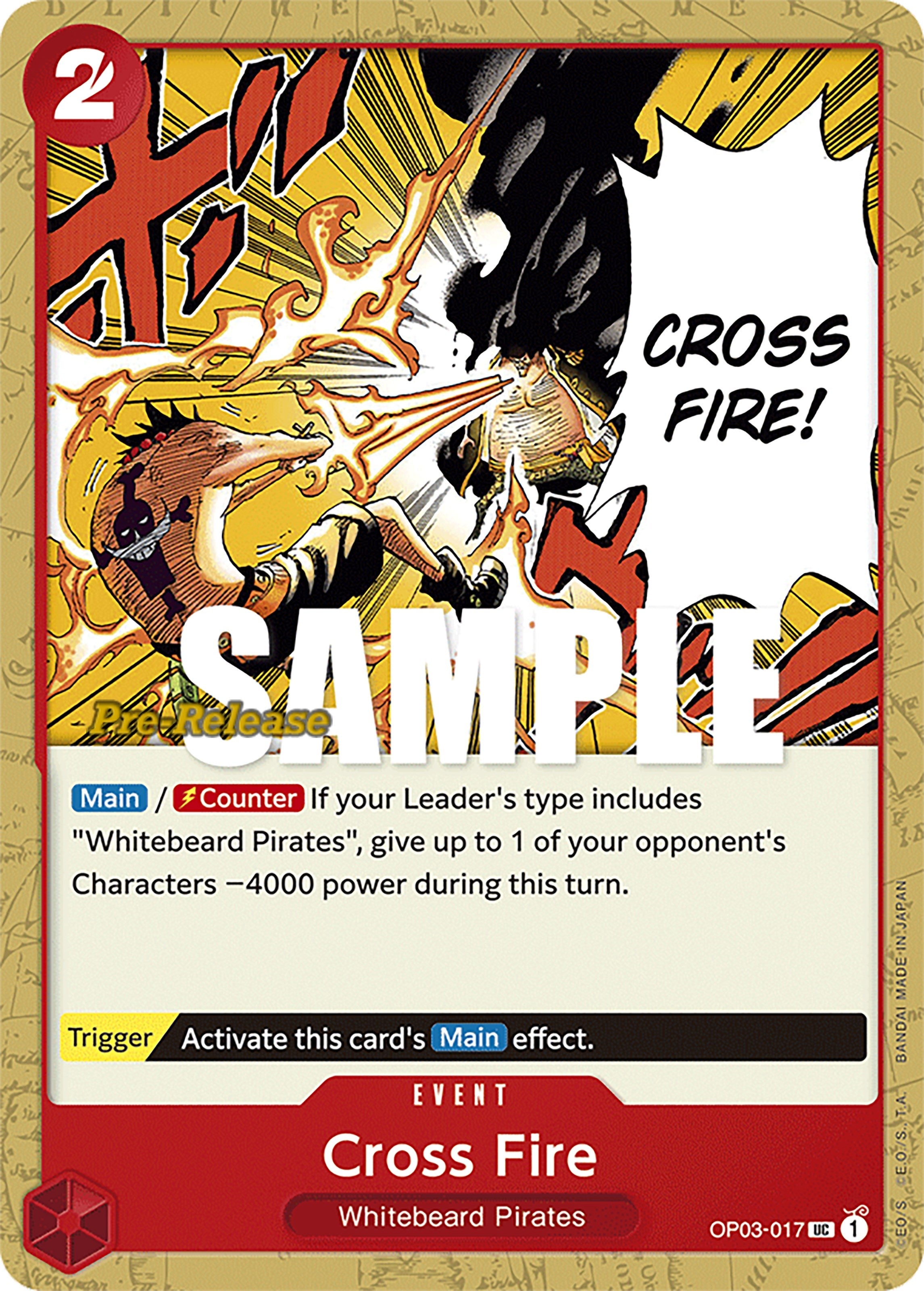 Image for Cross Fire (OP03-017) (Pillars of Strength Pre-Release Cards) (OP03 PRE) - One Piece Card Game