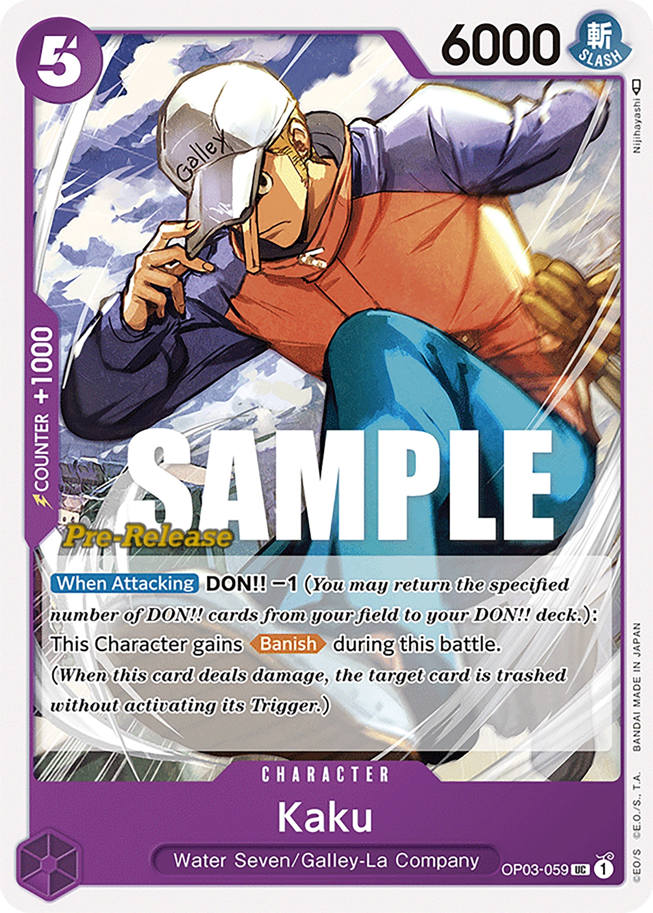 Image for Kaku (OP03-059) (Pillars of Strength Pre-Release Cards) (OP03 PRE) - One Piece Card Game
