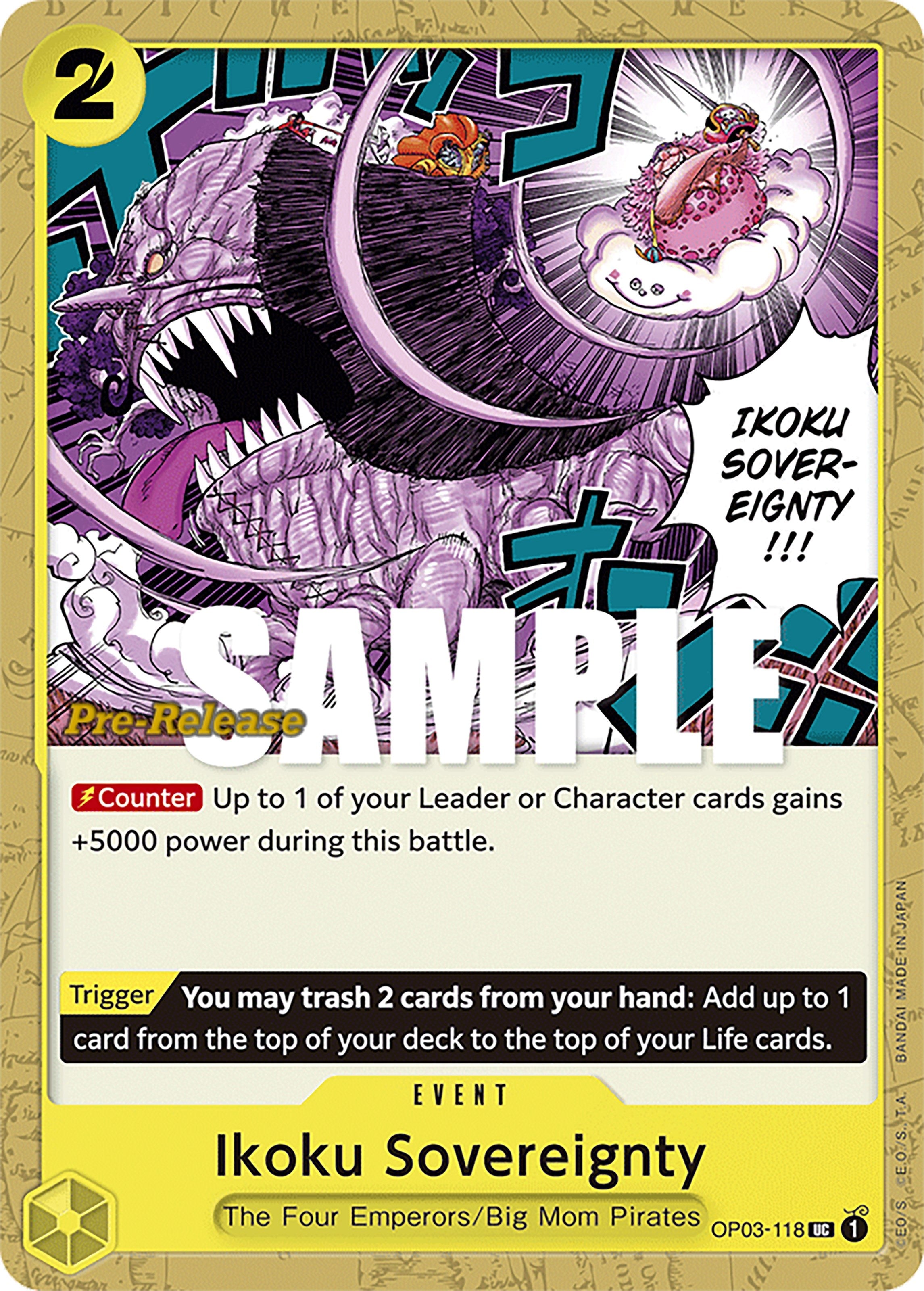 Image for Ikoku Sovereignty (OP03-118) (Pillars of Strength Pre-Release Cards) (OP03 PRE) - One Piece Card Game