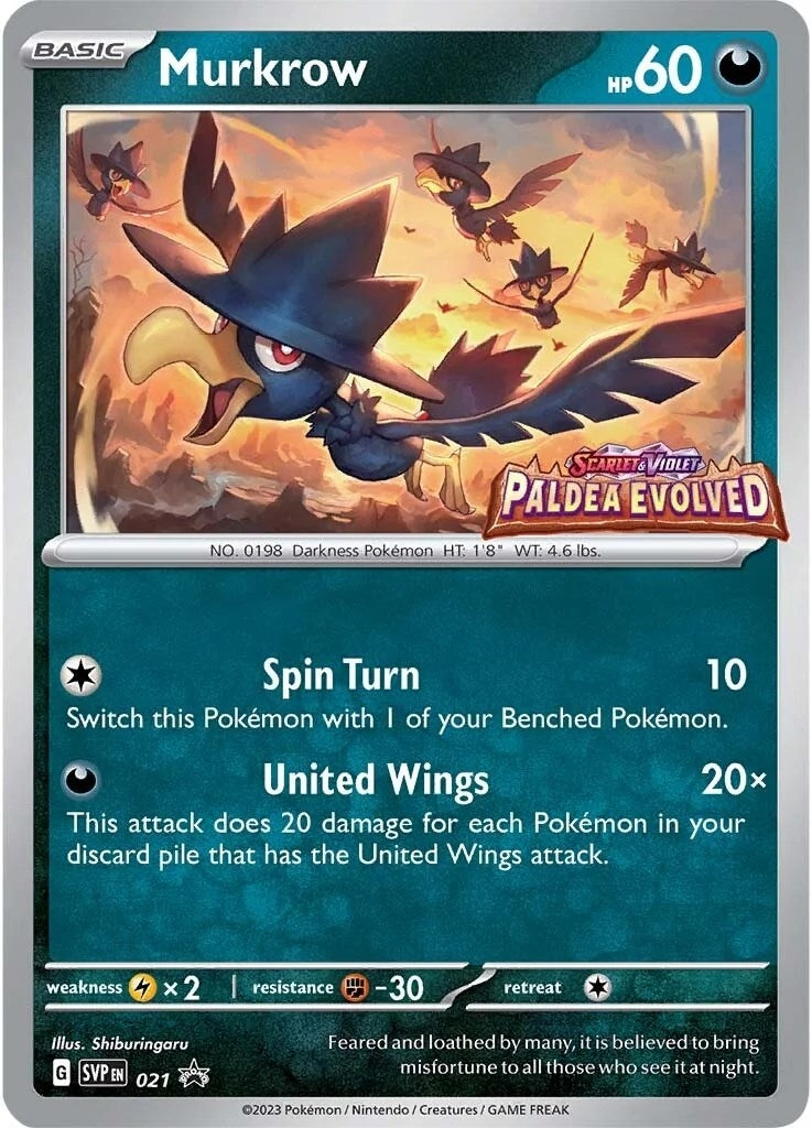 Image for Murkrow - 021 (Prerelease) (021) (SV: Scarlet & Violet Promo Cards) (SVP) - Pokemon