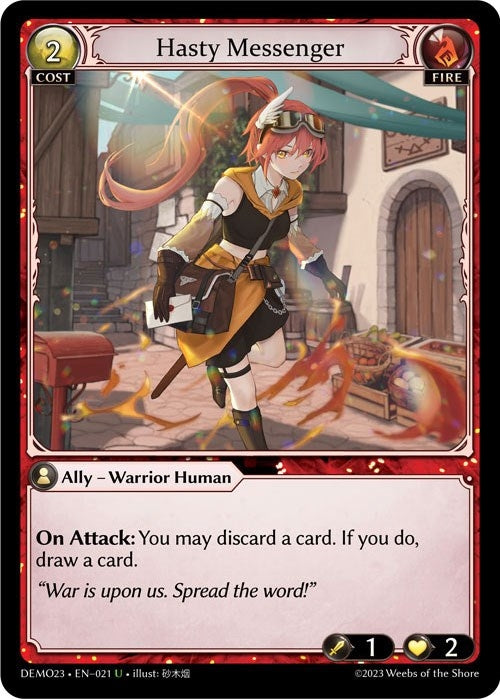 Image for Hasty Messenger (021) (2023 Demo Deck) (DEMO23) - Grand Archive TCG