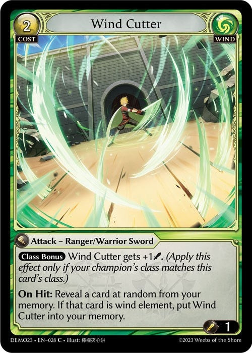 Image for Wind Cutter (028) (2023 Demo Deck) (DEMO23) - Grand Archive TCG
