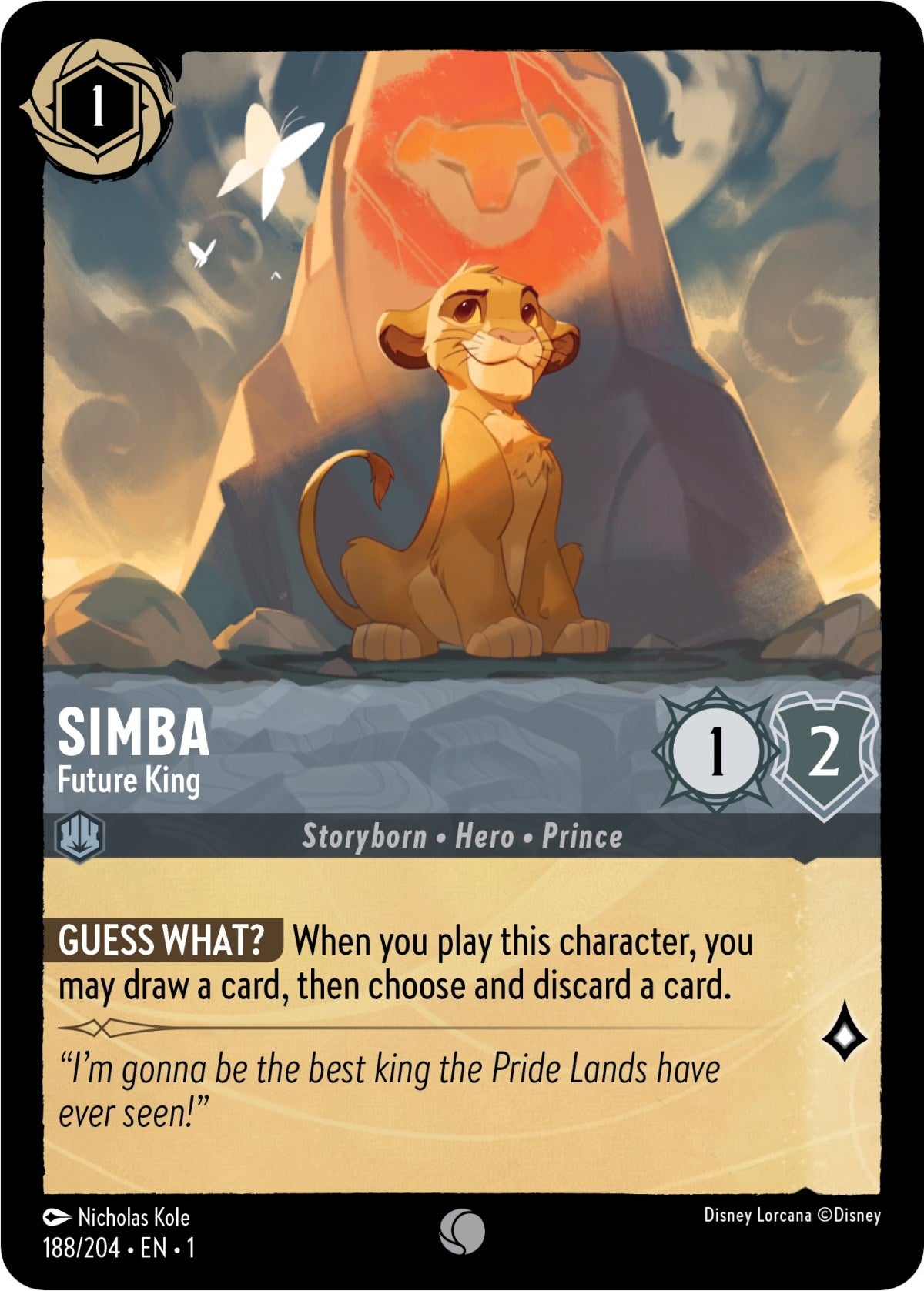 Image for Simba - Future King (188/204) (The First Chapter) (1) - Disney Lorcana