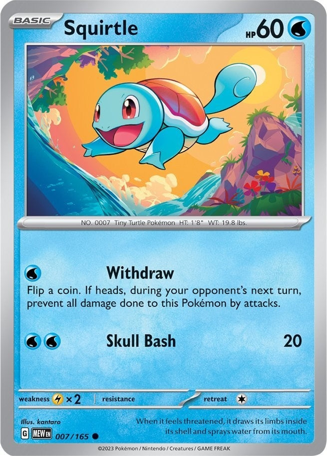 Image for Squirtle (007/165) (SV: Scarlet & Violet 151) (MEW) - Pokemon