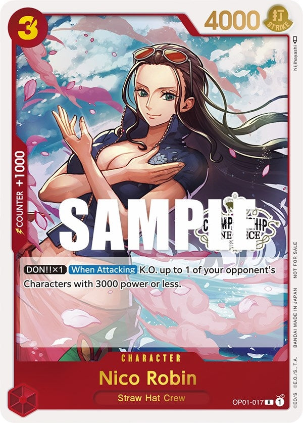 Image for Nico Robin (Store Championship 2023 Participation Pack Vol.1) (OP01-017) (One Piece Promotion Cards) (OP-PR) - One Piece Card Game
