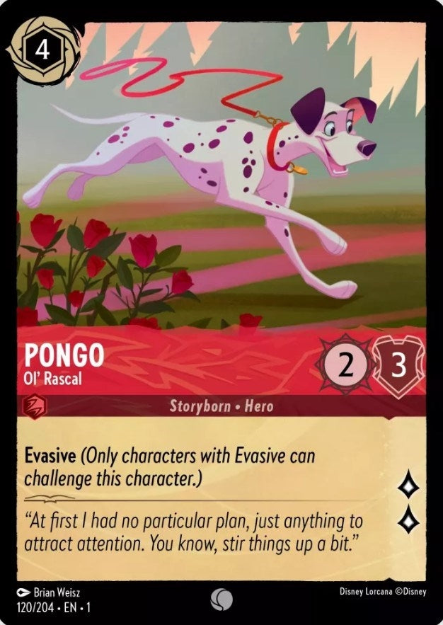 Image for Pongo - Ol' Rascal (120/204) (The First Chapter) (1) - Disney Lorcana