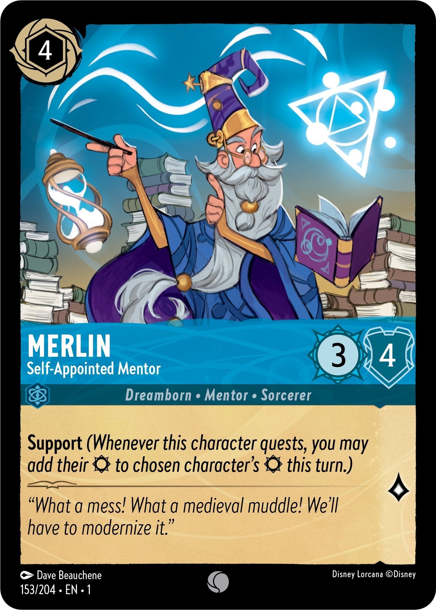 Image for Merlin - Self-Appointed Mentor (153/204) (The First Chapter) (1) - Disney Lorcana