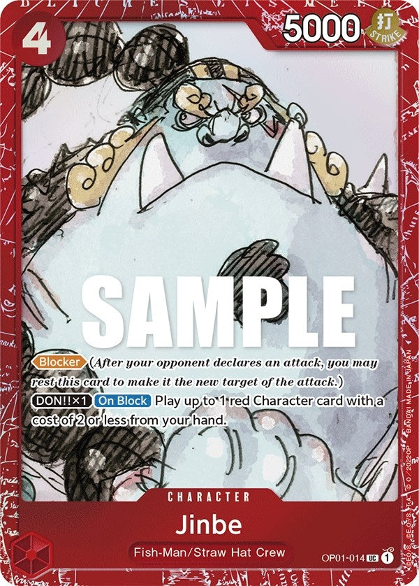Image for Jinbe (Premium Card Collection -ONE PIECE FILM RED Edition-) (OP01-014) (One Piece Promotion Cards) (OP-PR) - One Piece Card Game