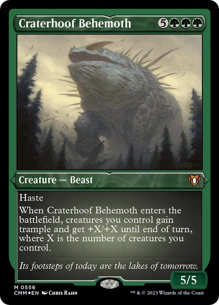 Craterhoof Behemoth (Foil Etched) (556) (Commander Masters)