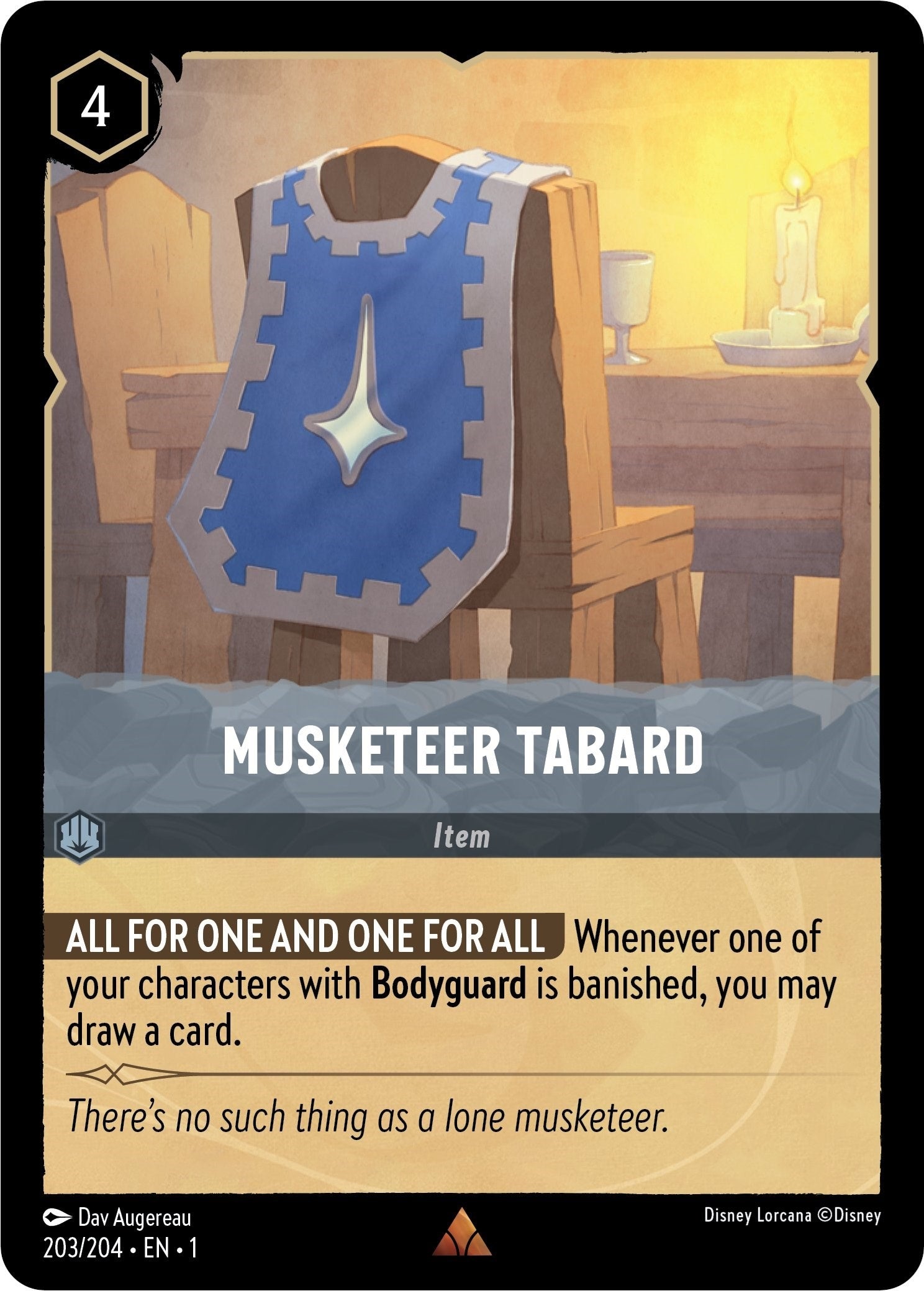 Image for Musketeer Tabard (203/204) (The First Chapter) (1) - Disney Lorcana