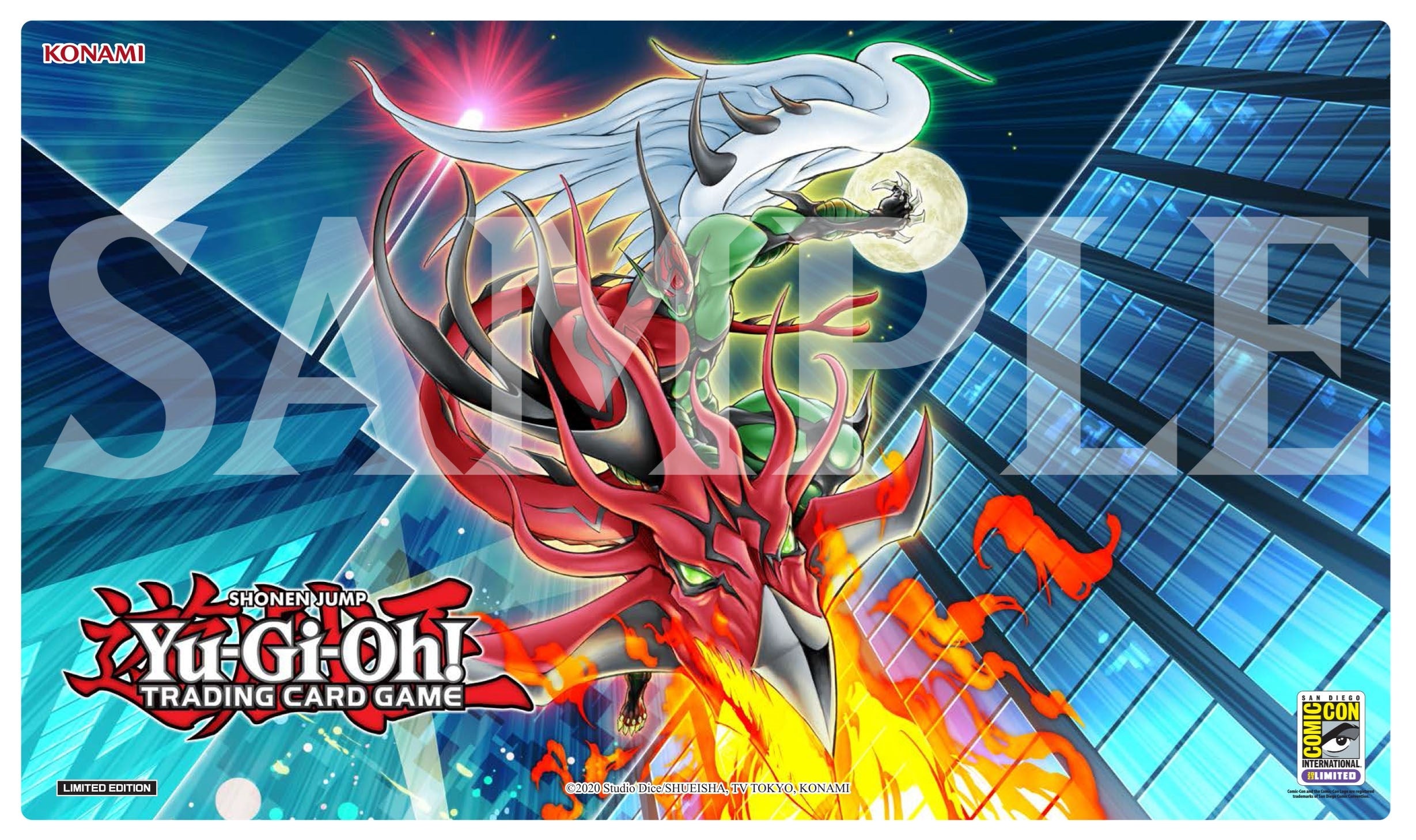 Image for Yu-Gi-Oh! 2023 San Diego Event Limited Edition Game Mat - Elemental HERO Flame Wingman - Infernal Rage - Playmats