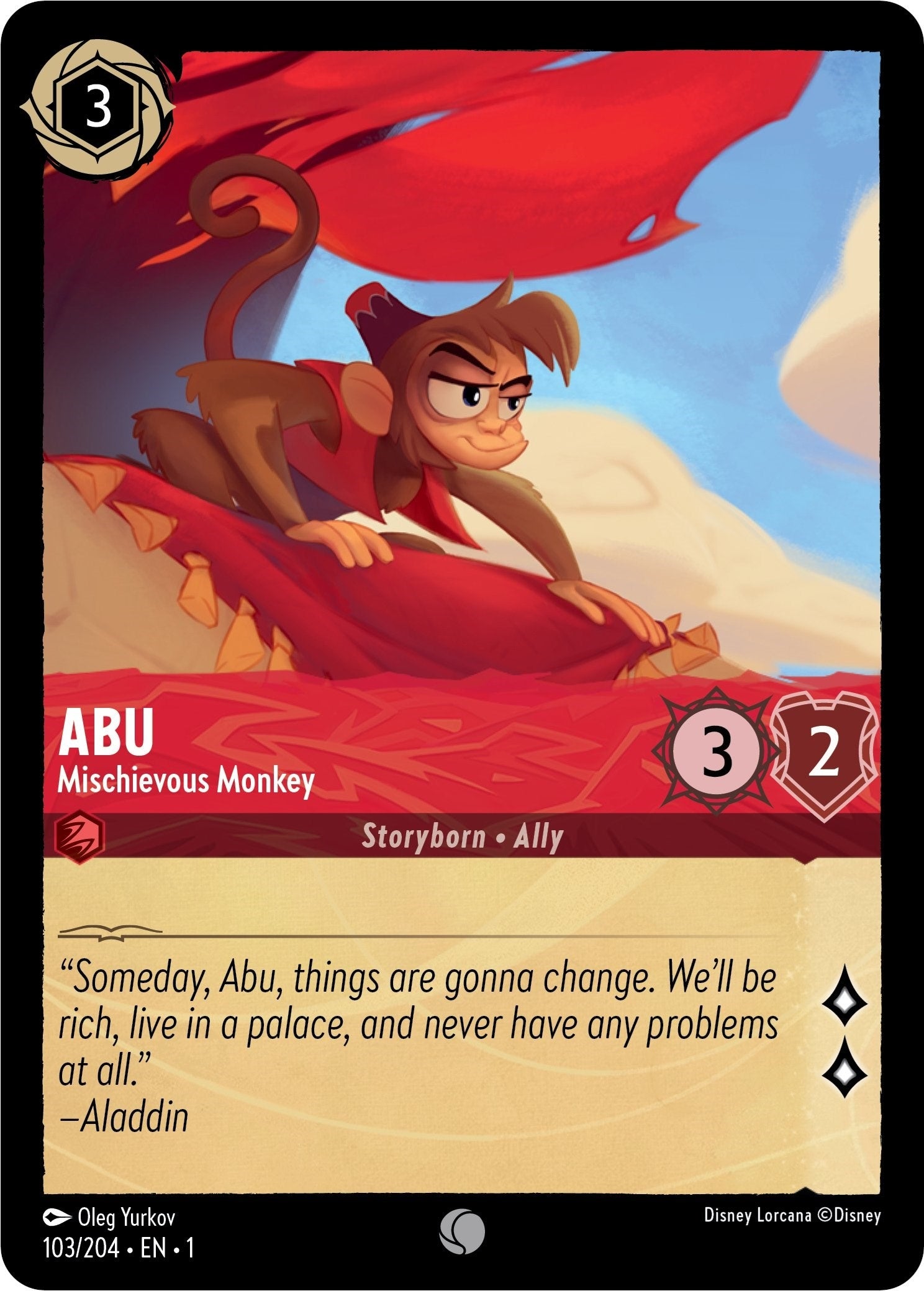 Image for Abu - Mischievous Monkey (103/204) (The First Chapter) (1) - Disney Lorcana