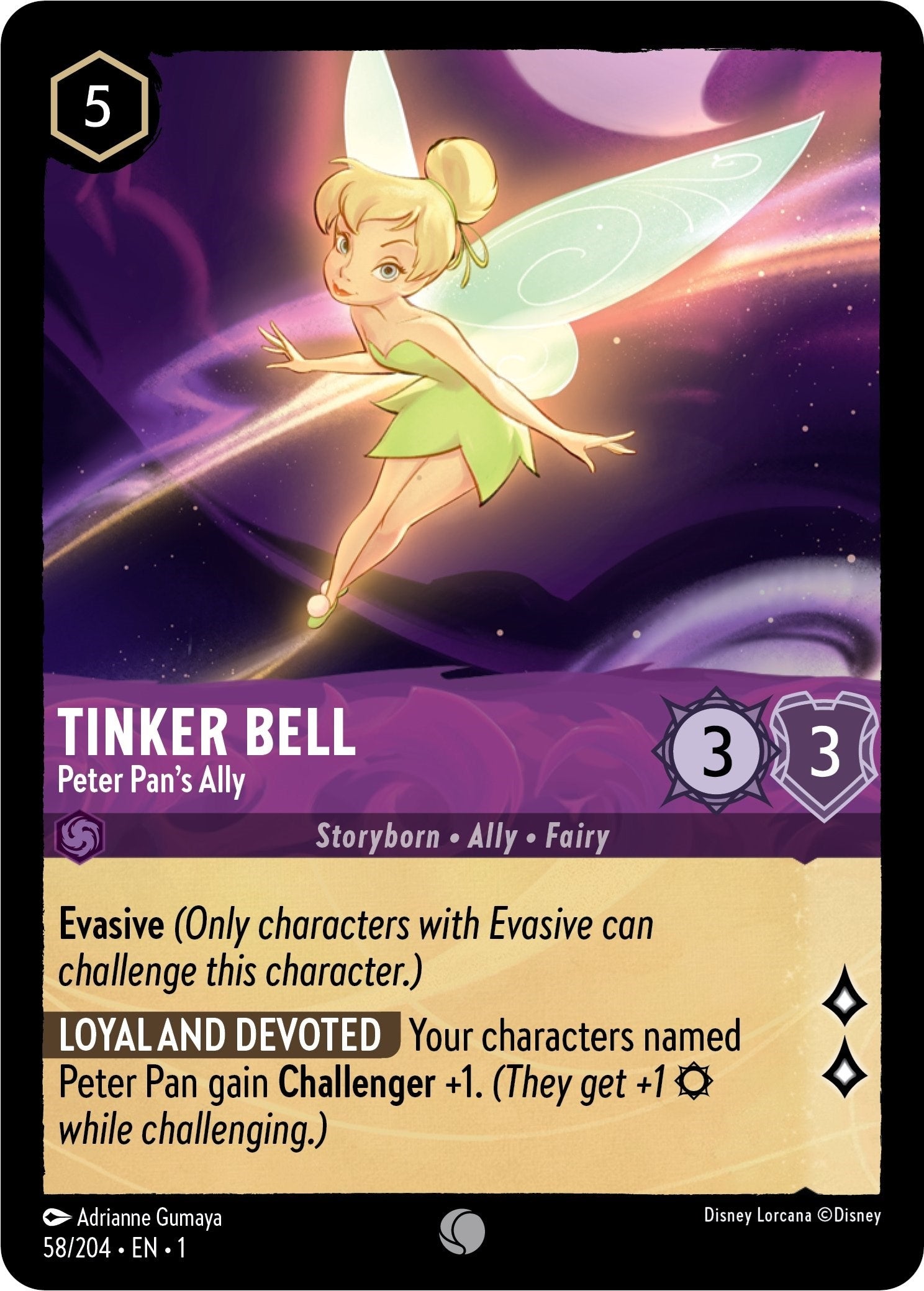 Image for Tinker Bell - Peter Pan's Ally (58/204) (The First Chapter) (1) - Disney Lorcana