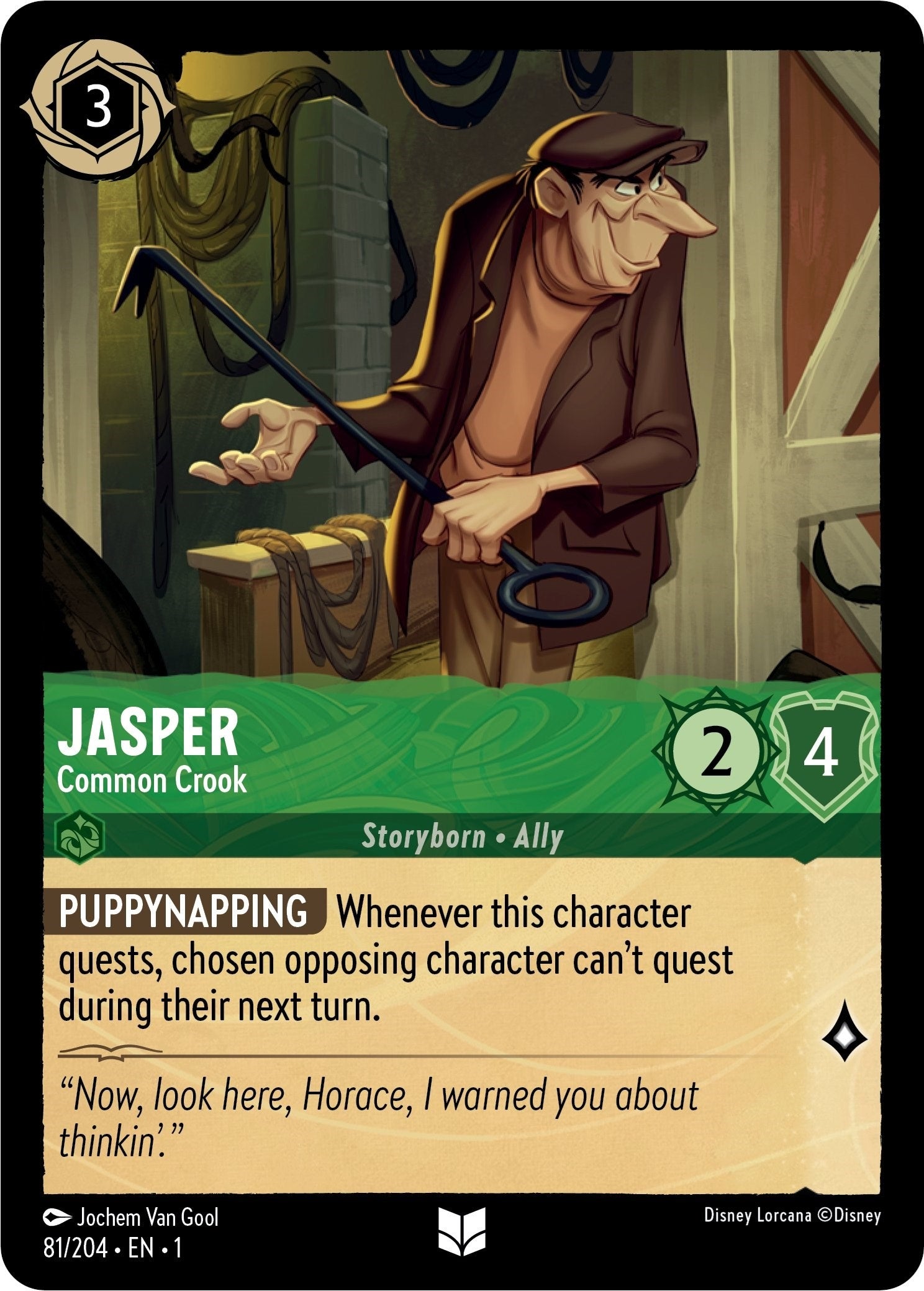 Image for Jasper - Common Crook (81/204) (The First Chapter) (1) - Disney Lorcana