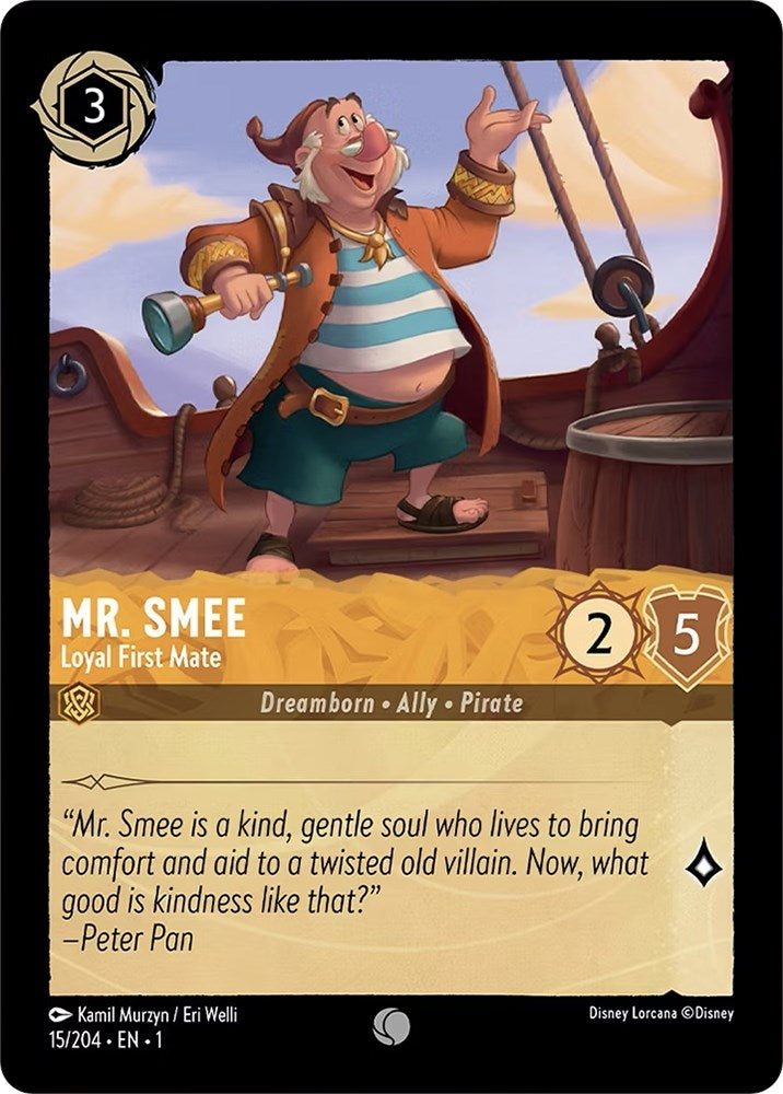 Image for Mr. Smee - Loyal First Mate (15/204) (The First Chapter) (1) - Disney Lorcana