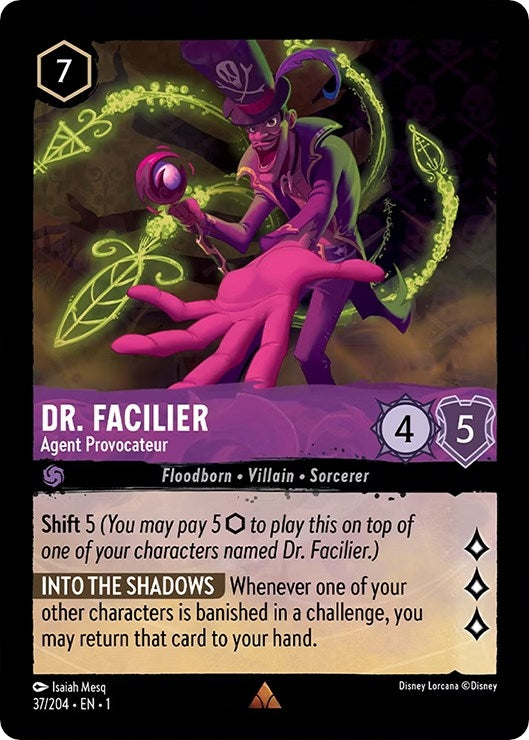 Image for Dr. Facilier - Agent Provocateur (37/204) (The First Chapter) (1) - Disney Lorcana