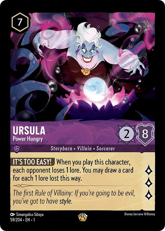 Image for Ursula - Power Hungry (59/204) (The First Chapter) (1) - Disney Lorcana
