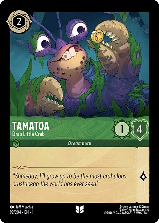 Image for Tamatoa - Drab Little Crab (92/204) (The First Chapter) (1) - Disney Lorcana