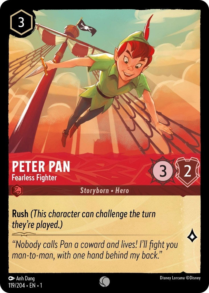Image for Peter Pan - Fearless Fighter (119/204) (The First Chapter) (1) - Disney Lorcana