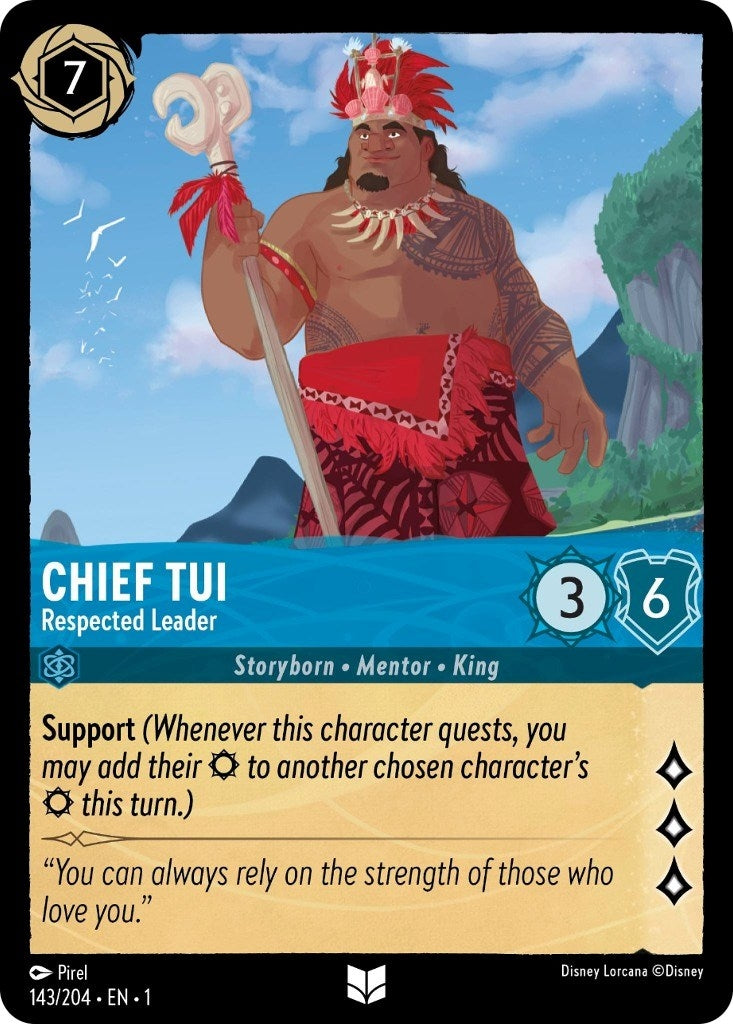 Image for Chief Tui - Respected Leader (143/204) (The First Chapter) (1) - Disney Lorcana