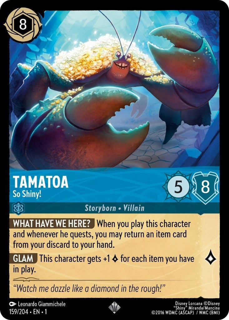 Image for Tamatoa - So Shiny! (159/204) (The First Chapter) (1) - Disney Lorcana