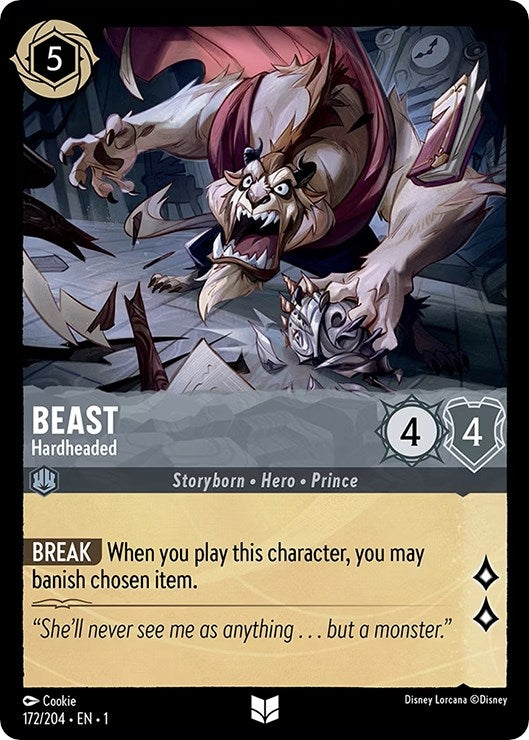 Image for Beast - Hardheaded (172/204) (The First Chapter) (1) - Disney Lorcana