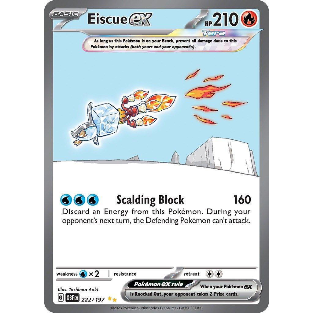 Eiscue ex (222/197) (SV03: Obsidian Flames) - PokeBox USA