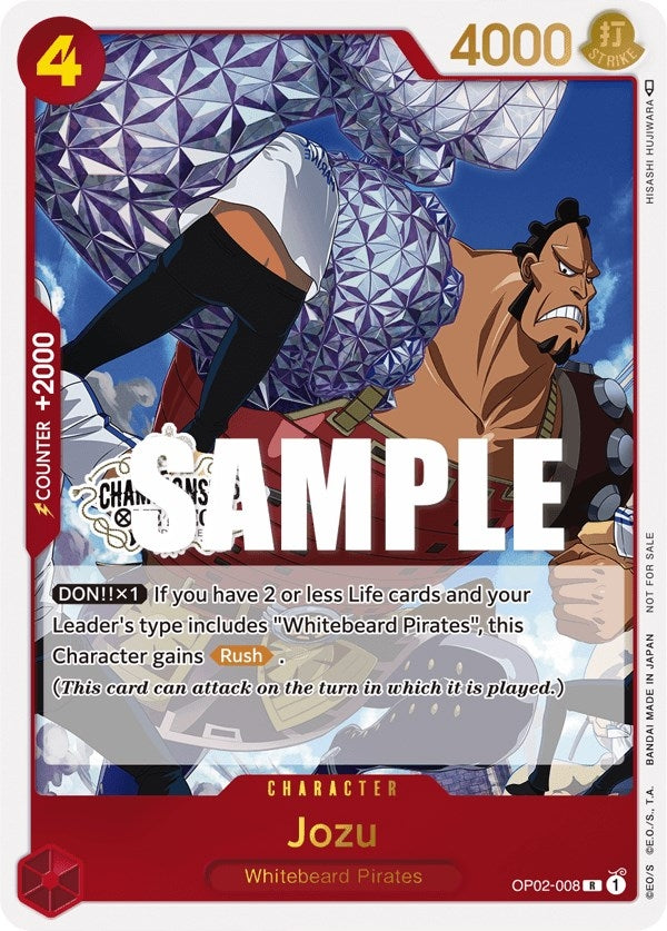 Image for Jozu (Store Championship Participation Pack Vol. 2) (OP02-008) (One Piece Promotion Cards) (OP-PR) - One Piece Card Game