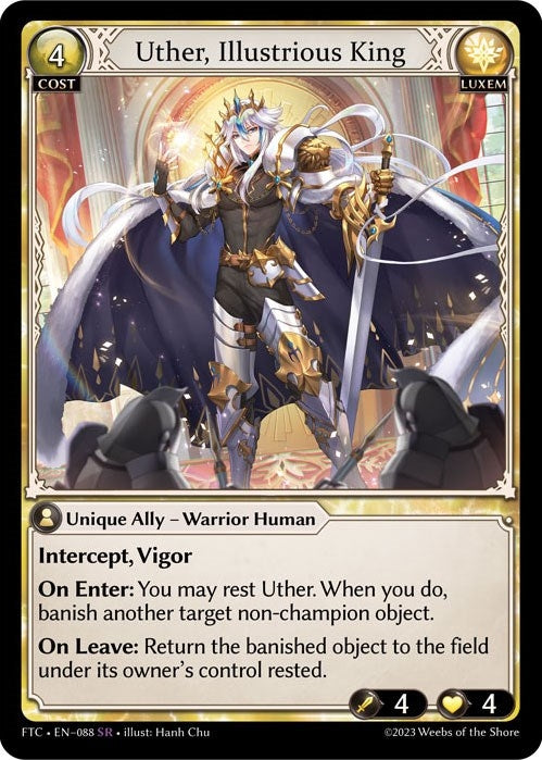 Image for Uther, Illustrious King (088) (Fractured Crown) (FTC) - Grand Archive TCG