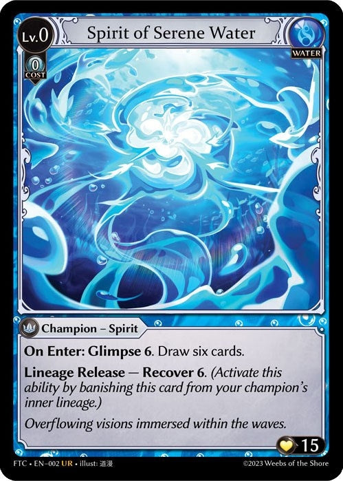 Image for Spirit of Serene Water (002) (Fractured Crown) (FTC) - Grand Archive TCG