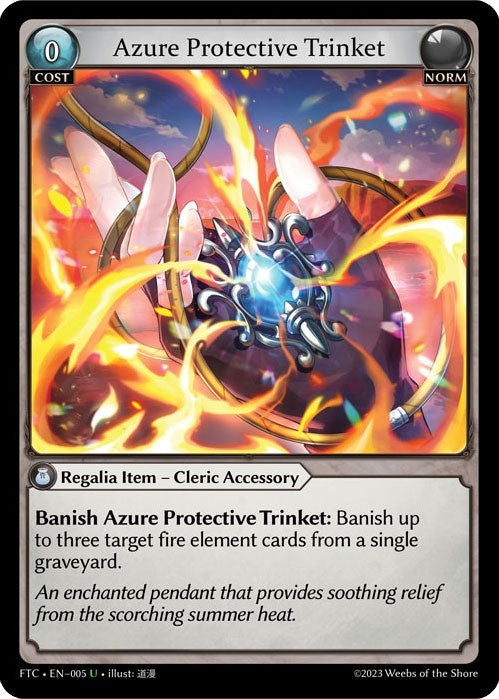 Image for Azure Protective Trinket (005) (Fractured Crown) (FTC) - Grand Archive TCG