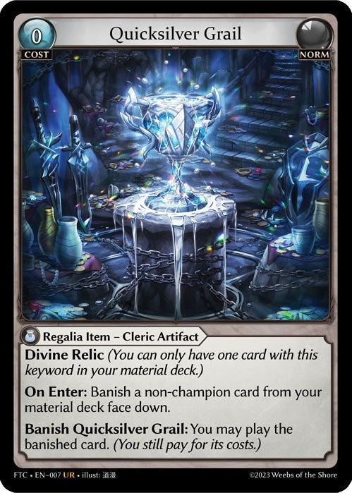 Image for Quicksilver Grail (007) (007) (Fractured Crown) (FTC) - Grand Archive TCG