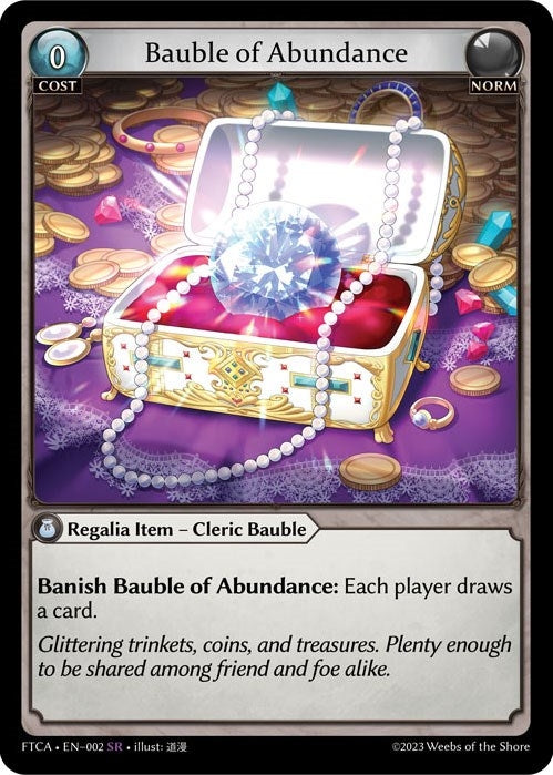 Image for Bauble of Abundance (002) (Fractured Crown) (FTC) - Grand Archive TCG