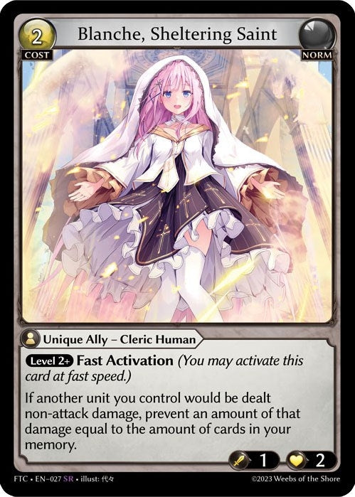 Image for Blanche, Sheltering Saint (027) (Fractured Crown) (FTC) - Grand Archive TCG