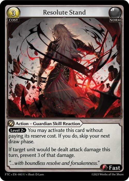 Image for Resolute Stand (043) (Fractured Crown) (FTC) - Grand Archive TCG
