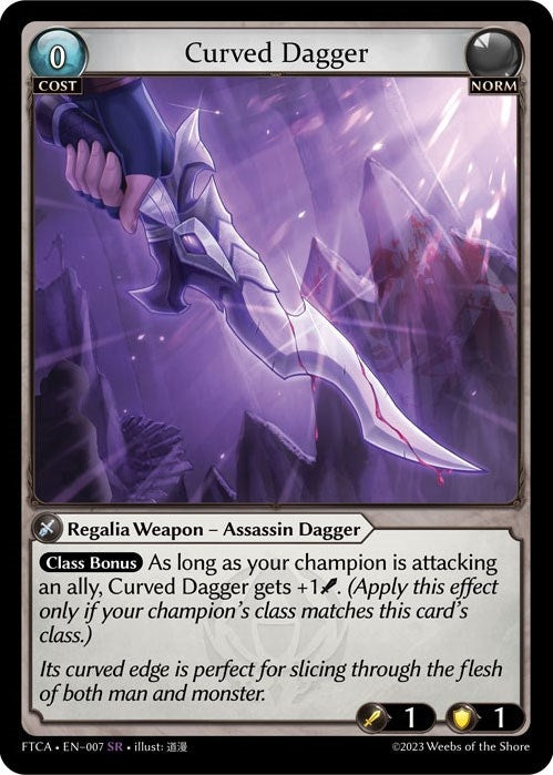 Image for Curved Dagger (007) (Fractured Crown) (FTC) - Grand Archive TCG