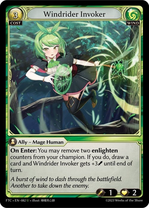 Image for Windrider Invoker (082) (Fractured Crown) (FTC) - Grand Archive TCG
