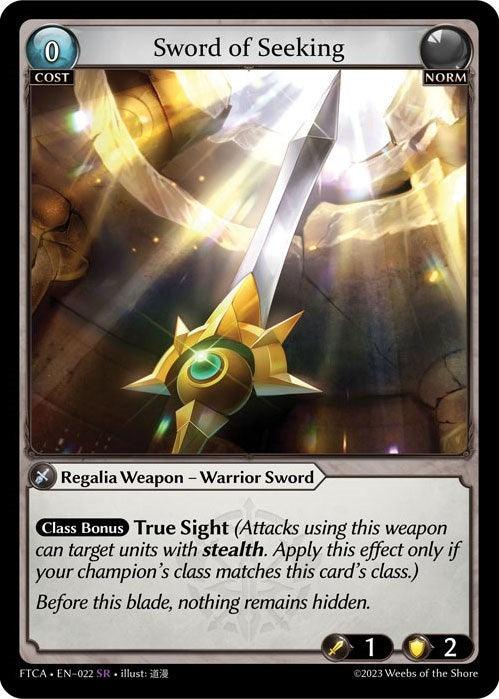 Image for Sword of Seeking (022) (Fractured Crown) (FTC) - Grand Archive TCG