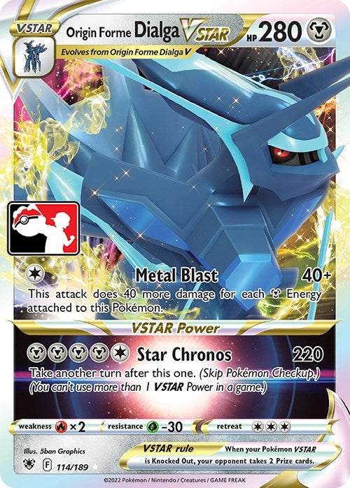 Image for Origin Forme Dialga VSTAR (114/189) (Prize Pack Series Cards) - Pokemon