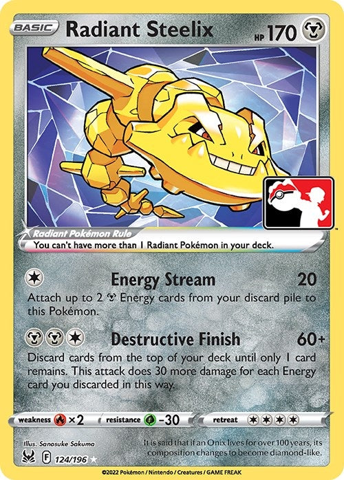 Image for Radiant Steelix (124/196) (Prize Pack Series Cards) - Pokemon