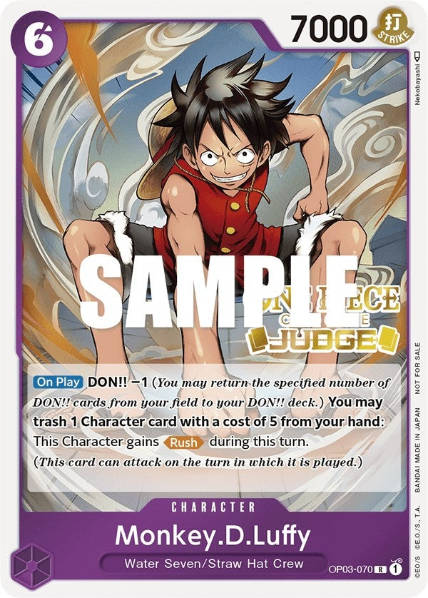 Image for Monkey.D.Luffy (Judge Pack Vol. 2) (OP03-070) (One Piece Promotion Cards) (OP-PR) - One Piece Card Game
