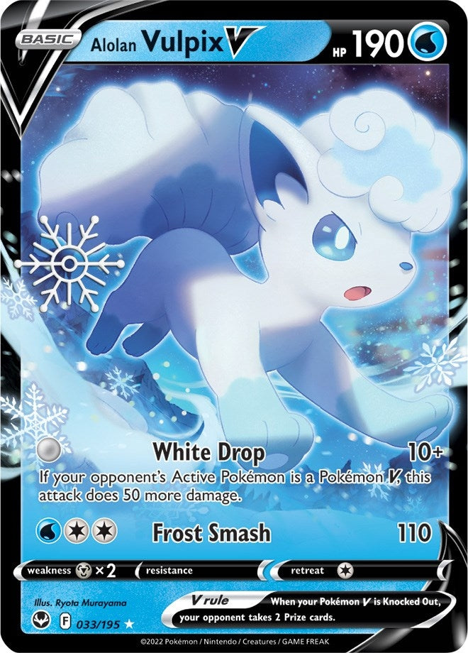 Image for Alolan Vulpix V - 033/195 (Holiday Calendar) (033/195) (Miscellaneous Cards & Products) (MCAP) - Pokemon
