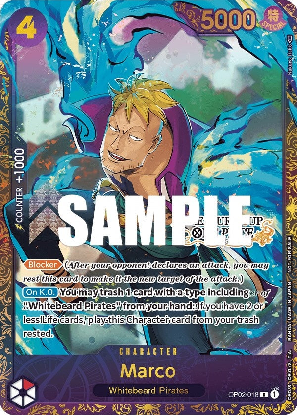 Image for Marco (Treasure Cup) (OP02-018) (One Piece Promotion Cards) (OP-PR) - One Piece Card Game