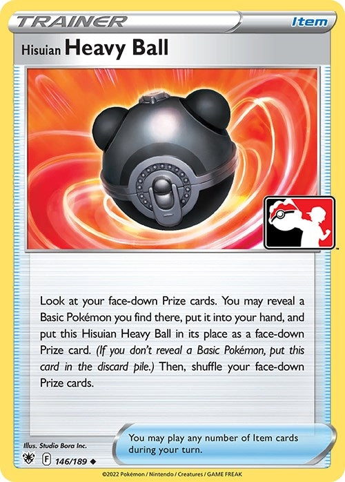 Image for Hisuian Heavy Ball (146/189) (Prize Pack Series Cards) - Pokemon