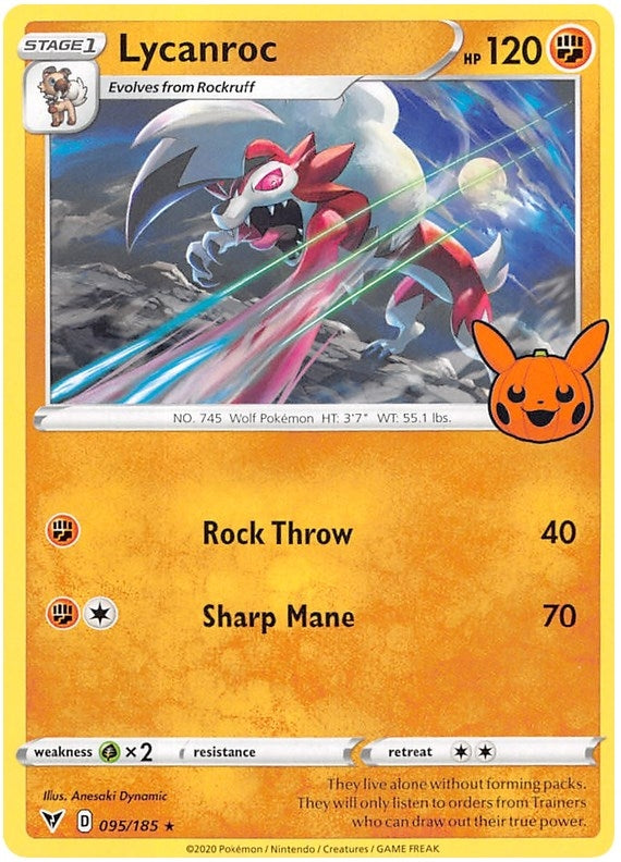 Image for Lycanroc (095/185) (Trick or Trade BOOster Bundle 2023) (TTBB23) - Pokemon
