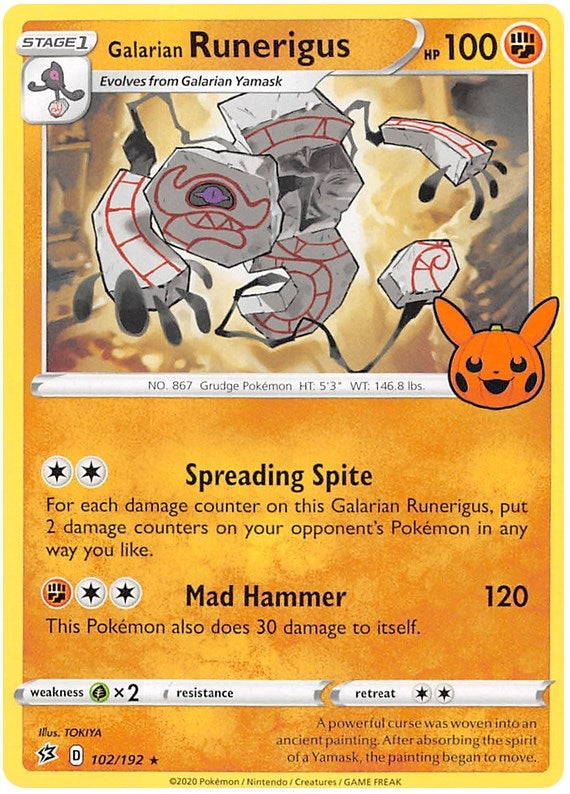 Image for Galarian Runerigus (102/192) (Trick or Trade BOOster Bundle 2023) (TTBB23) - Pokemon